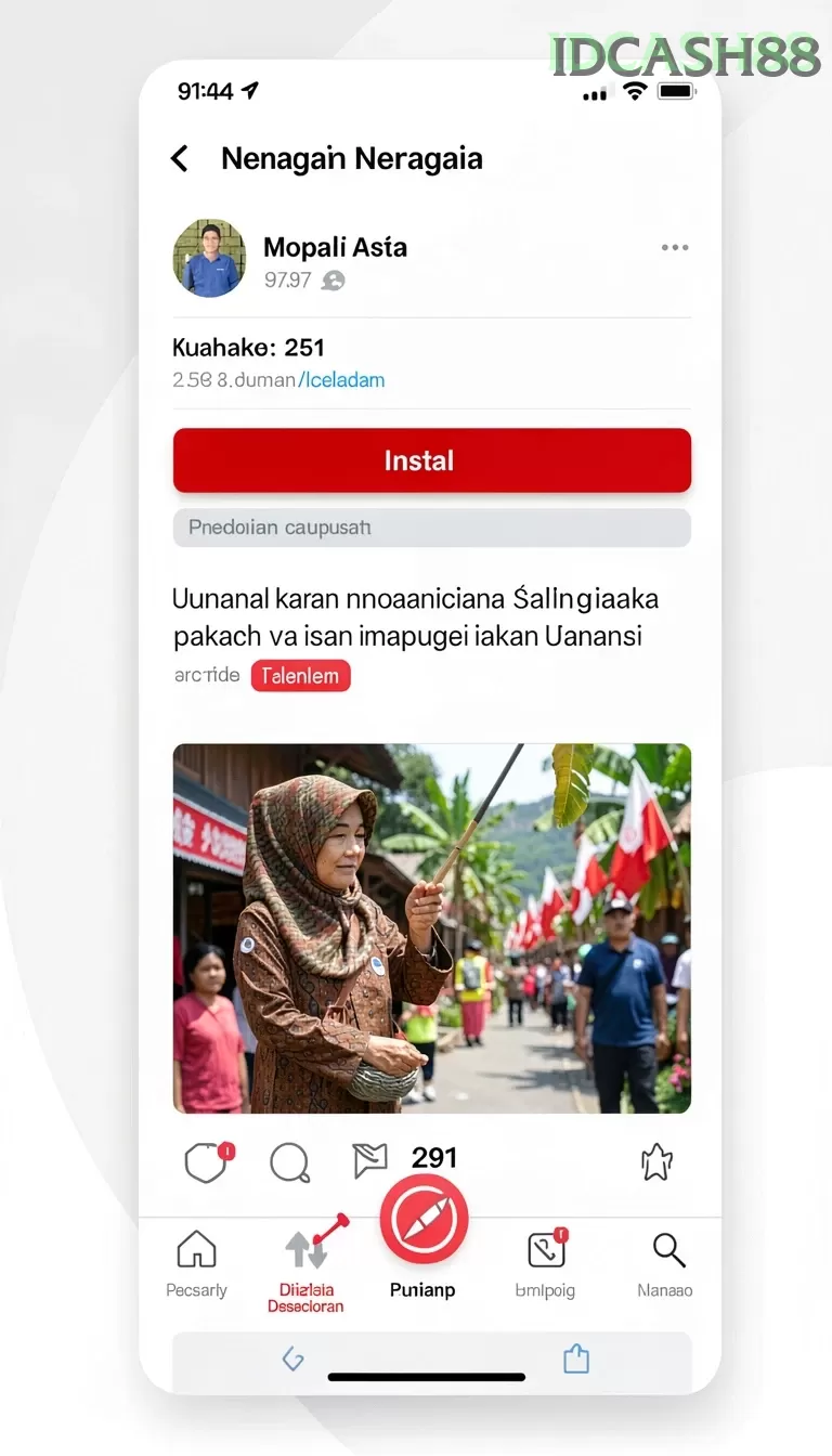 Cuplikan layar 555ZK — menu navigasi